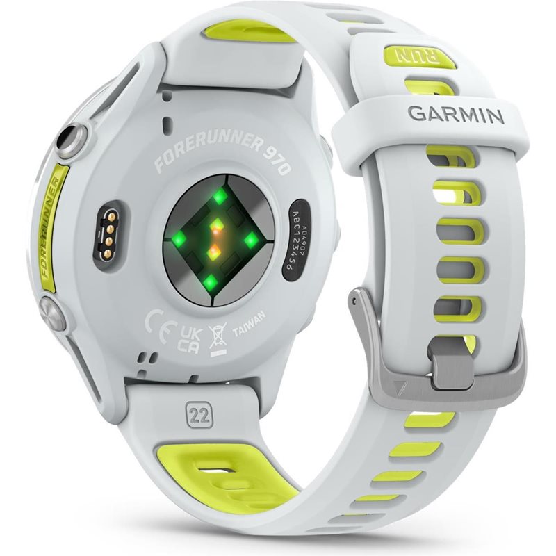 Träningsklocka Garmin Forerunner 970 Whitestone/Amp Yellow