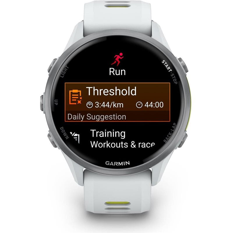 Träningsklocka Garmin Forerunner 970 Whitestone/Amp Yellow