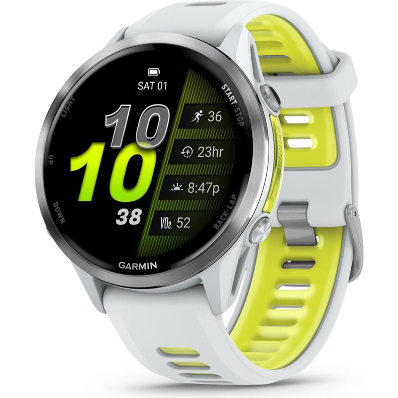 Träningsklocka Garmin Forerunner 970 Whitestone/Amp Yellow