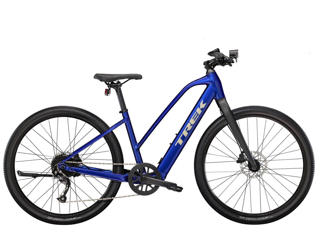 Trek Elcykel Dam Dual Sport+ 2 Stagger Hex Blue
