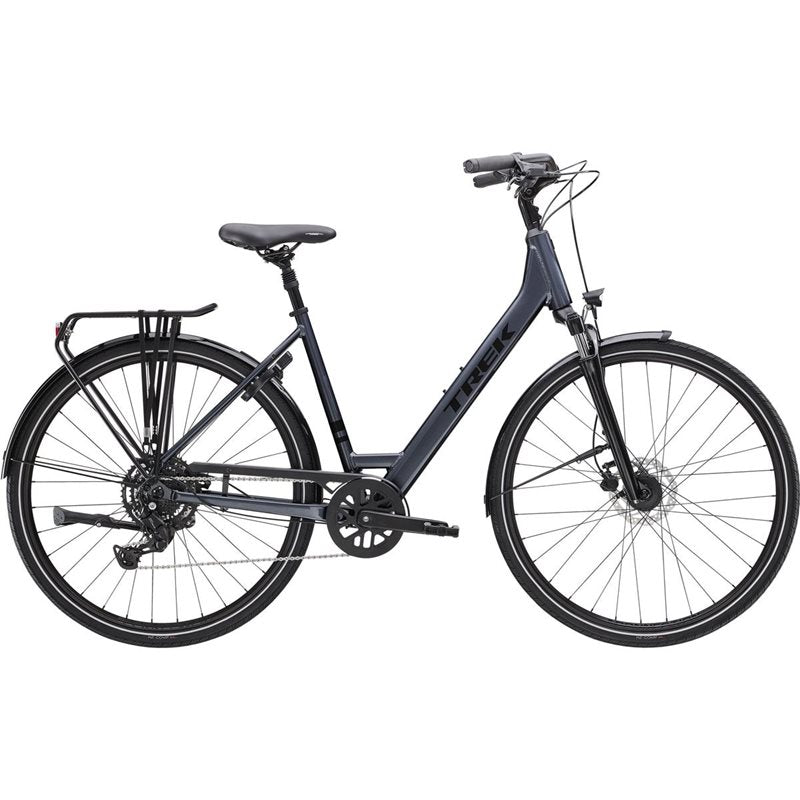 Trek Hybridcykel Verve 2 Equipped Lowstep Galactic Grey