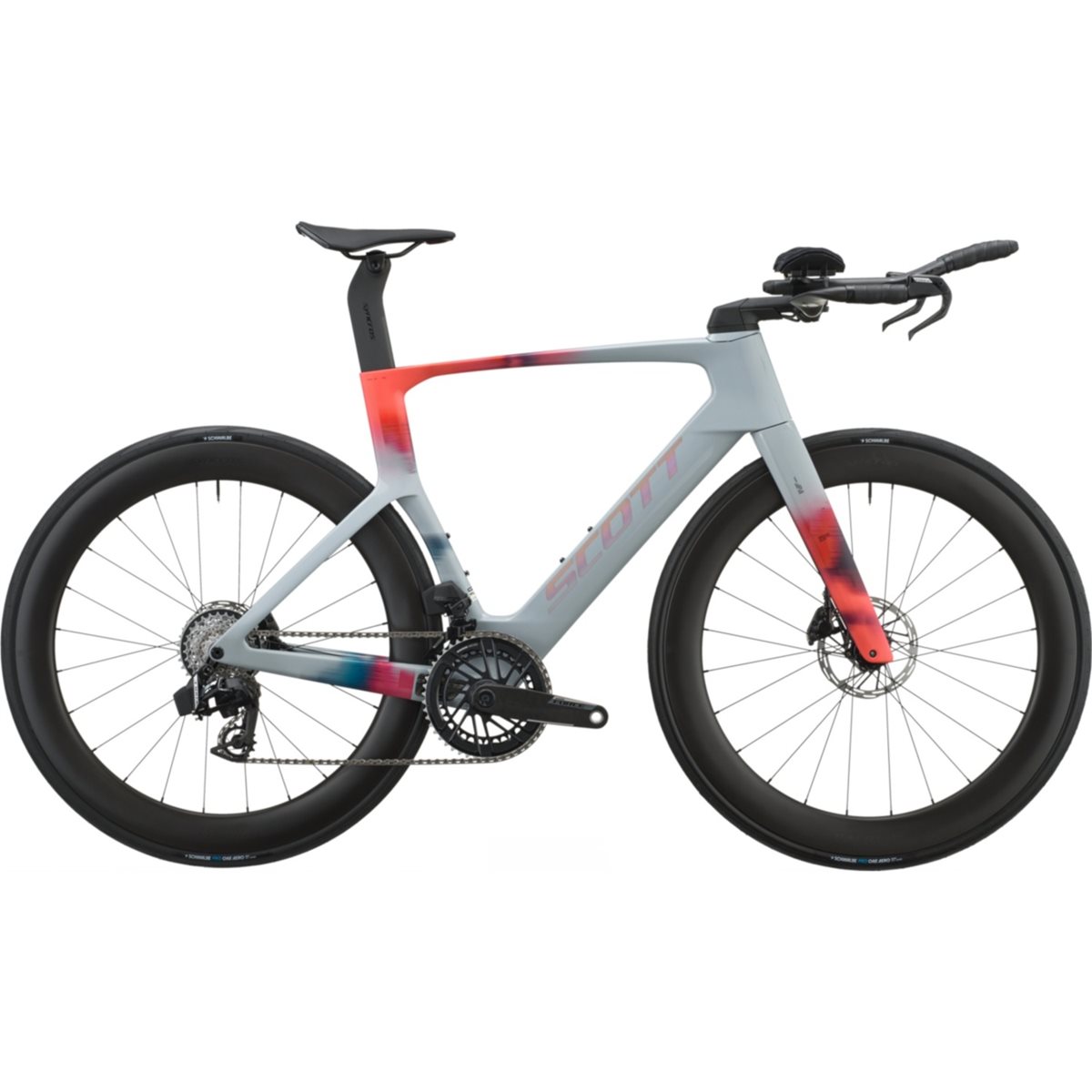 Triathloncykel Scott Foil RC TRI Narwal Grey/Gloaming Orange