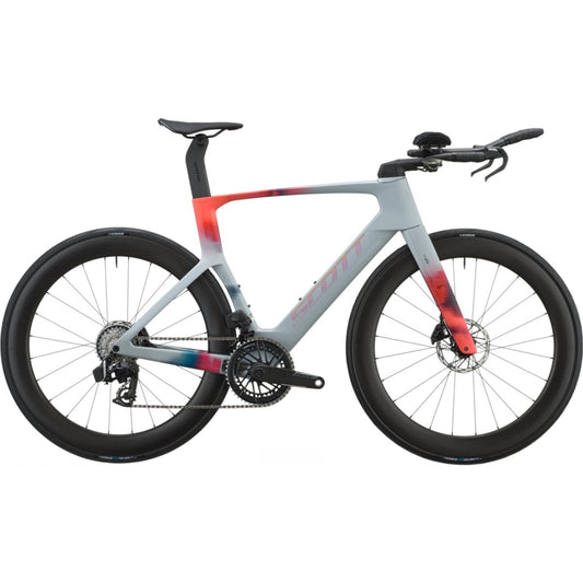 Triathloncykel Scott Foil RC TRI Narwal Grey/Gloaming Orange