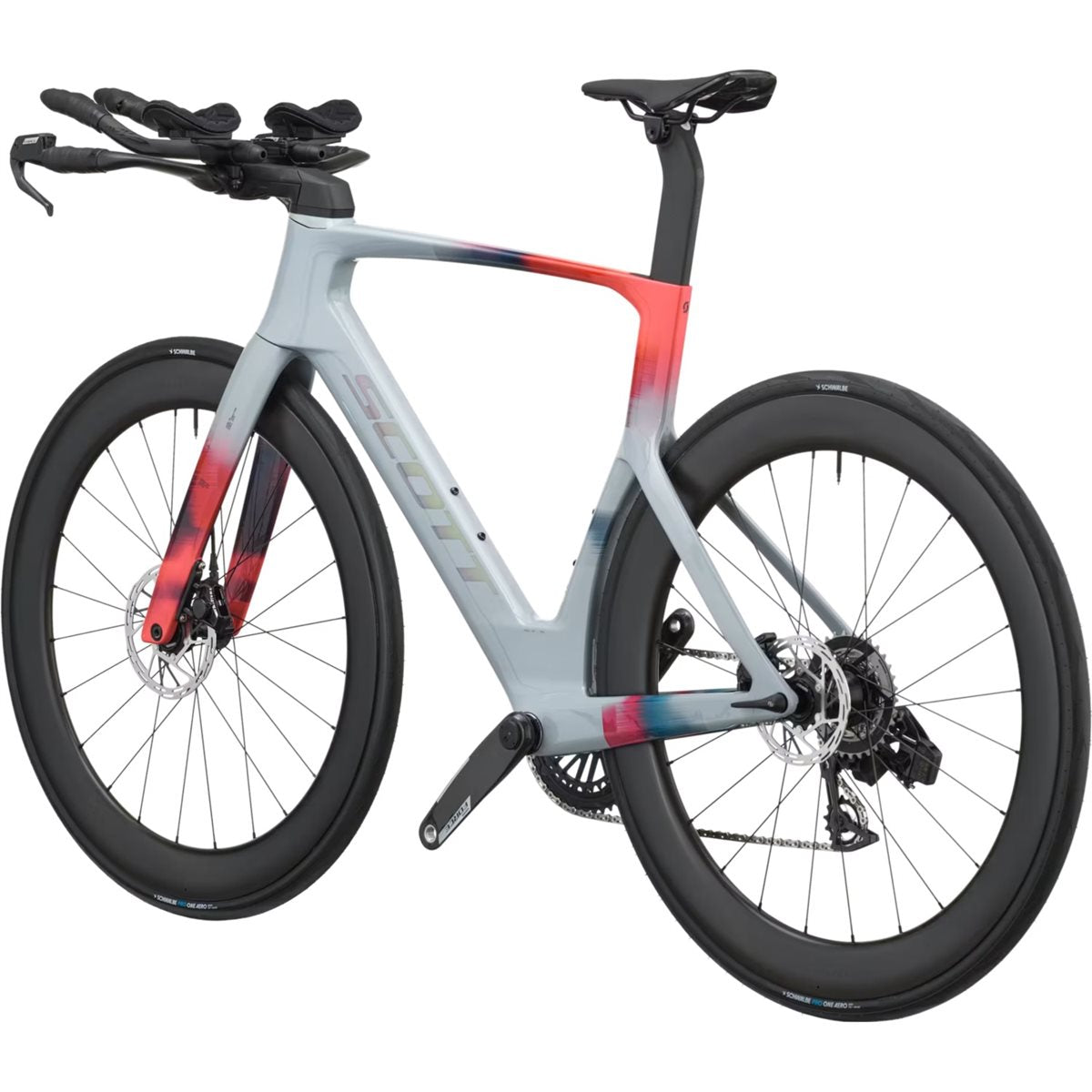 Triathloncykel Scott Foil RC TRI Narwal Grey/Gloaming Orange