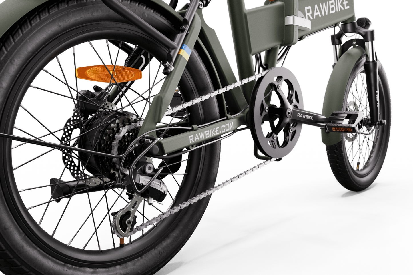 Rawbike Elcykel City Camo Green
