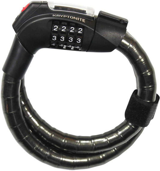 Vajerlås Kryptonite Kryptoflex 208 Armored 80 cm Kombination svart