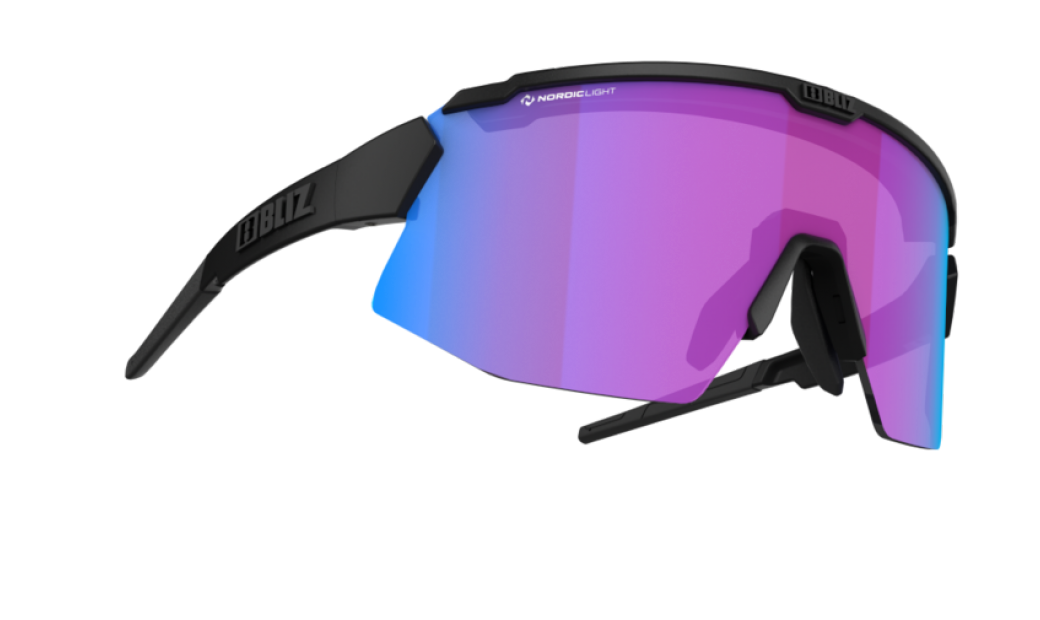 Cykelglasögon Bliz Breeze Small Nano Optics Violet with Blue Nordic Light Svart