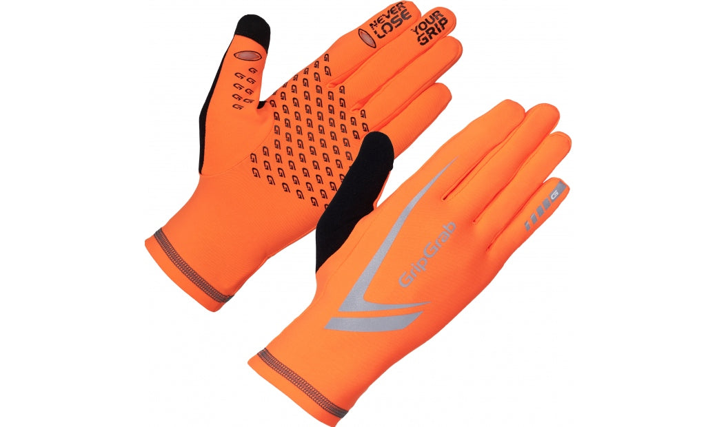 Handskar GripGrab Running Expert hi-vis Winter orange