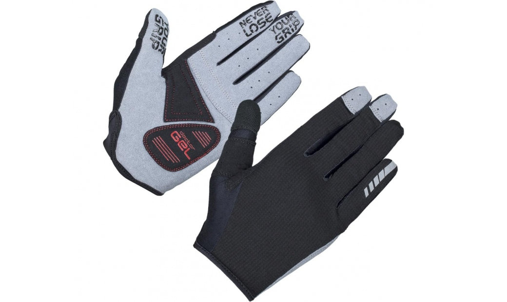 Handskar GripGrab Shark Padded Full Finger svart