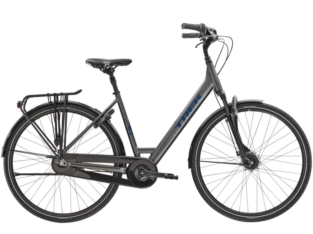 Hybridcykel Trek District 2 EQ Lowstep Grå