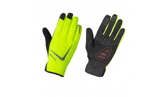 Handskar GripGrab Cloudburst Waterproof Midseason hi-vis gul