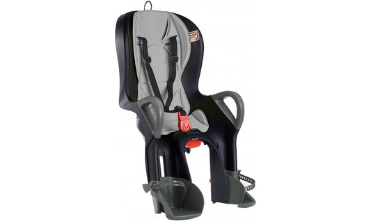 Cykelsits Okbaby 10+ ramfäste svart/grå