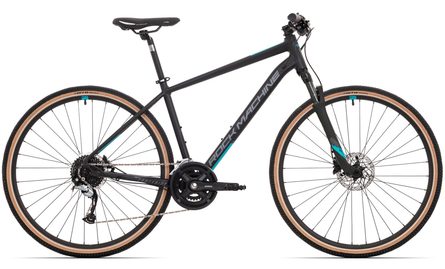 Hybridcykel Rock Machine Crossride 700 Svart/Grå/Blå