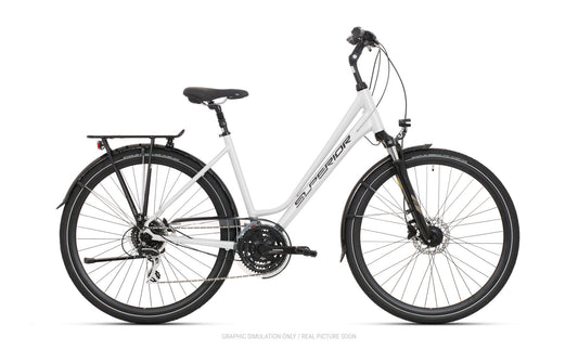 Hybridcykel Superior STK 400 L vit/silver