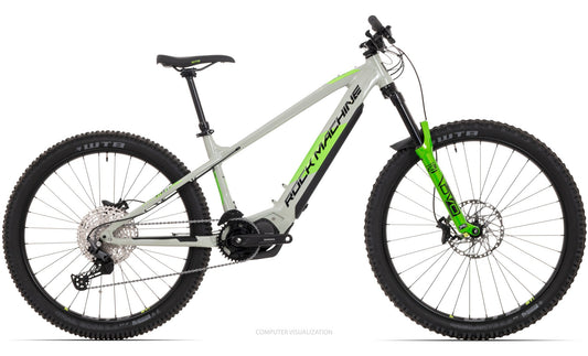 El-MTB Rock Machine Blizz Trl E90-297 Grå/Svart/Grön