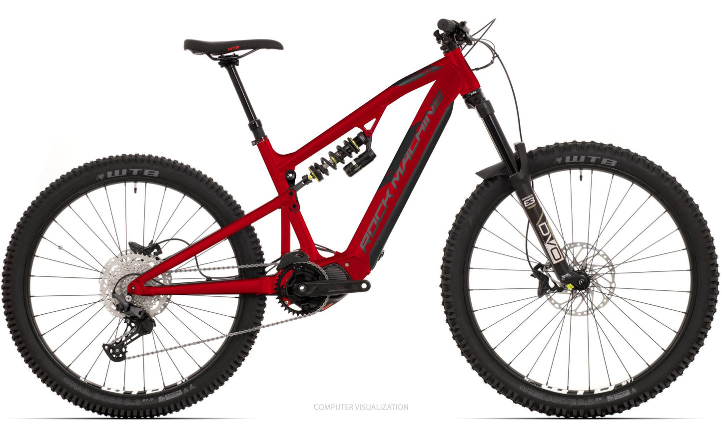 El-MTB Rock Machine Blizzard E70-297 Röd/Svart