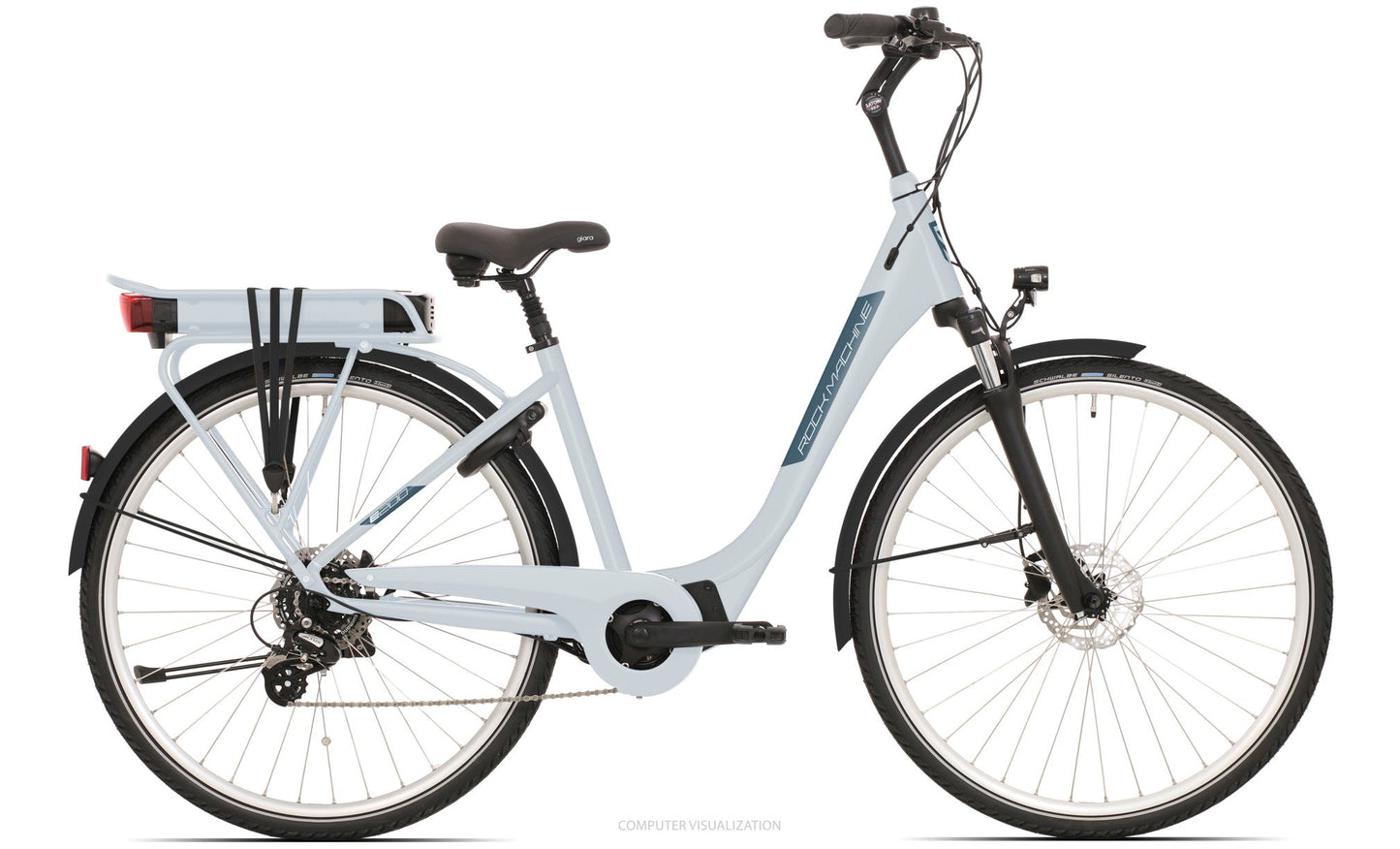 Elcykel Rock Machine Cityride e200 SD Vit