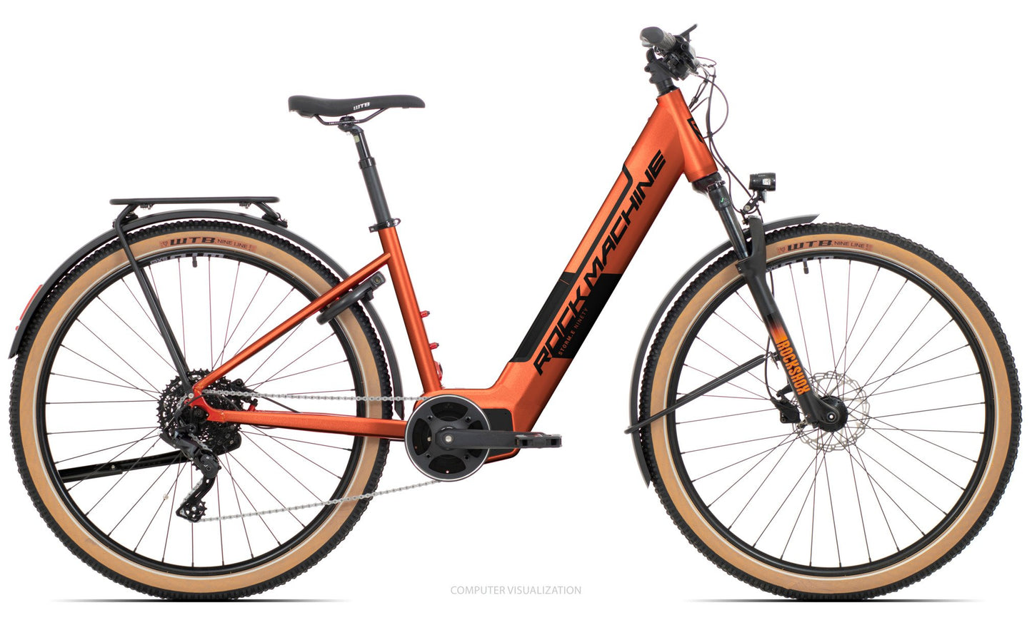 Elcykel Hybrid Rock Machine Storm E90-29 Unx Touring Orange