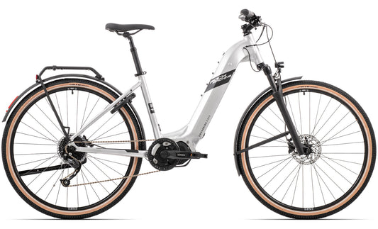 Elcykel Hybrid Rock Machine Crossride e400 Touring Silver/Svart