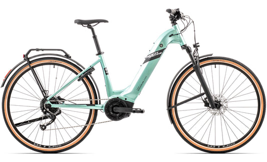 Elcykel Hybrid Rock Machine Crossride E400 B Touring Grön