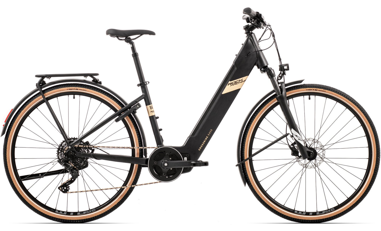 Elcykel Hybrid Rock Machine Crossride E425 Touring Svart