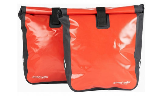 Packväska Atran Velo Travel Side Panniers AVS Vattentät röd/svart