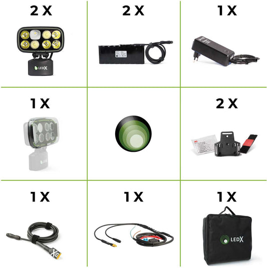 Pannlampa Ledx Cobra 6500 X-Pand Enduro Kit