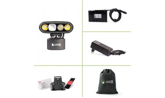 Pannlampa Ledx Mamba 4000 X-Pand Kit inkl. hjälmfäste