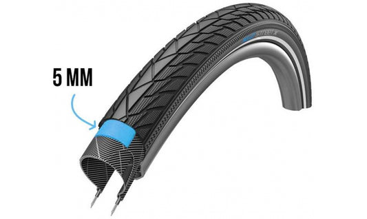 Cykeldäck XLC VT-C09 47-507 (24 x 1.75") svart/reflex