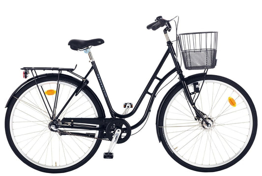 Damcykel Skeppshult Original 7-Växlad Spegelsvart