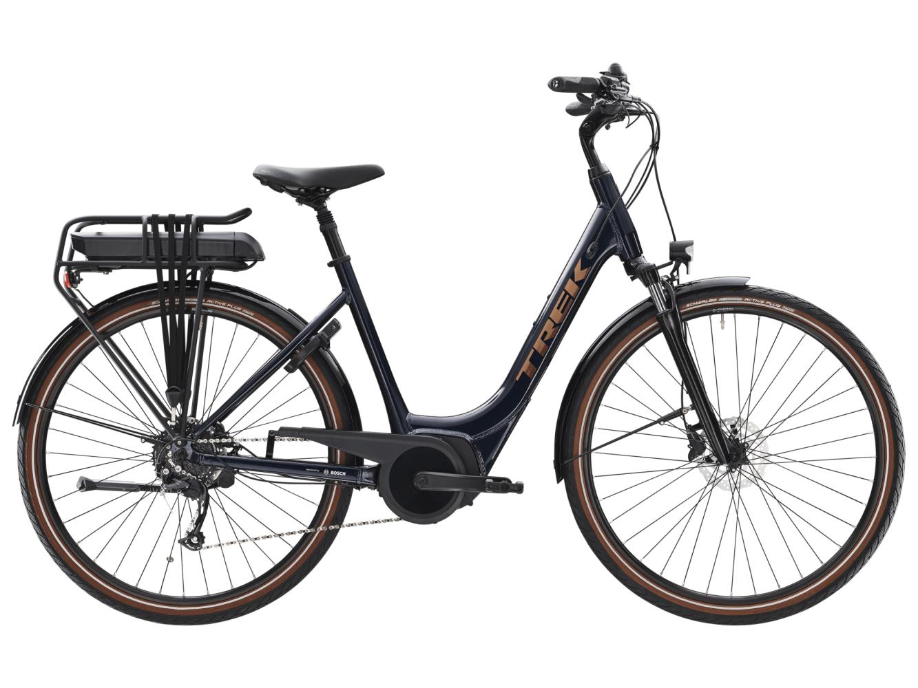 Elcykel Trek Verve+ 2 Lowstep 300Wh Blå XS