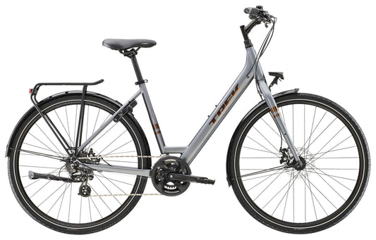 Hybridcykel Trek Verve 1 Eq Lowstep Dam Grå
