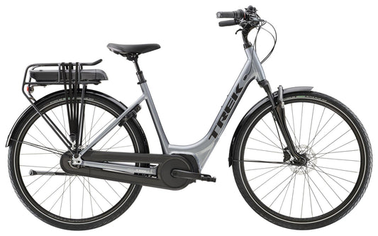 Elcykel Trek District+ 2 Lowstep 300wh Dam Grå
