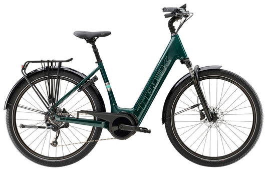 Elcykel Trek Verve+ 3 Lowstep 725wh Dam Grön