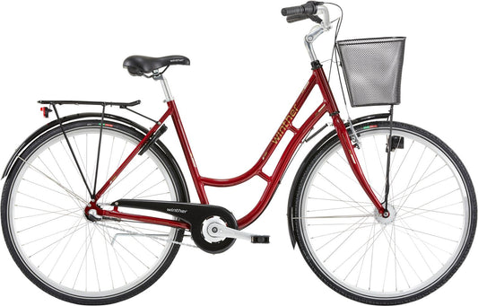 Damcykel Winther Shopping Classic 3-växlad röd