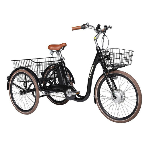 Elcykel Trehjulig Elcykel Evobike Elegant 24 tum 250W 2023 576 Wh - Svart