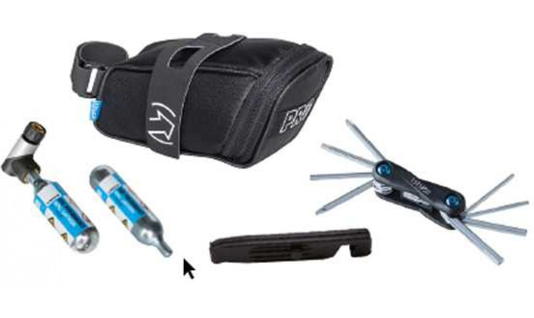 Kombipack Pro Sadelväska, Kolsyrepump, Miniverktyg, Däckavtagare