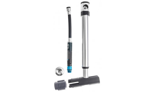 Mini pump Crankbrothers Klick HP / CO2 med mätare silver