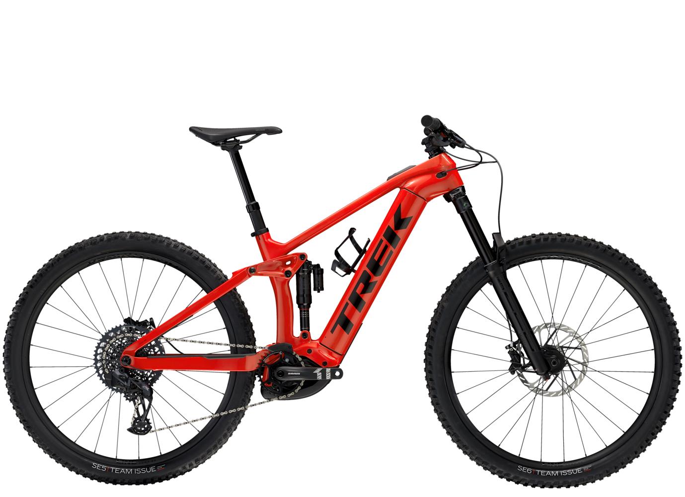 El-MTB Trek Rail 9.8 GX AXS Gen 4 Röd
