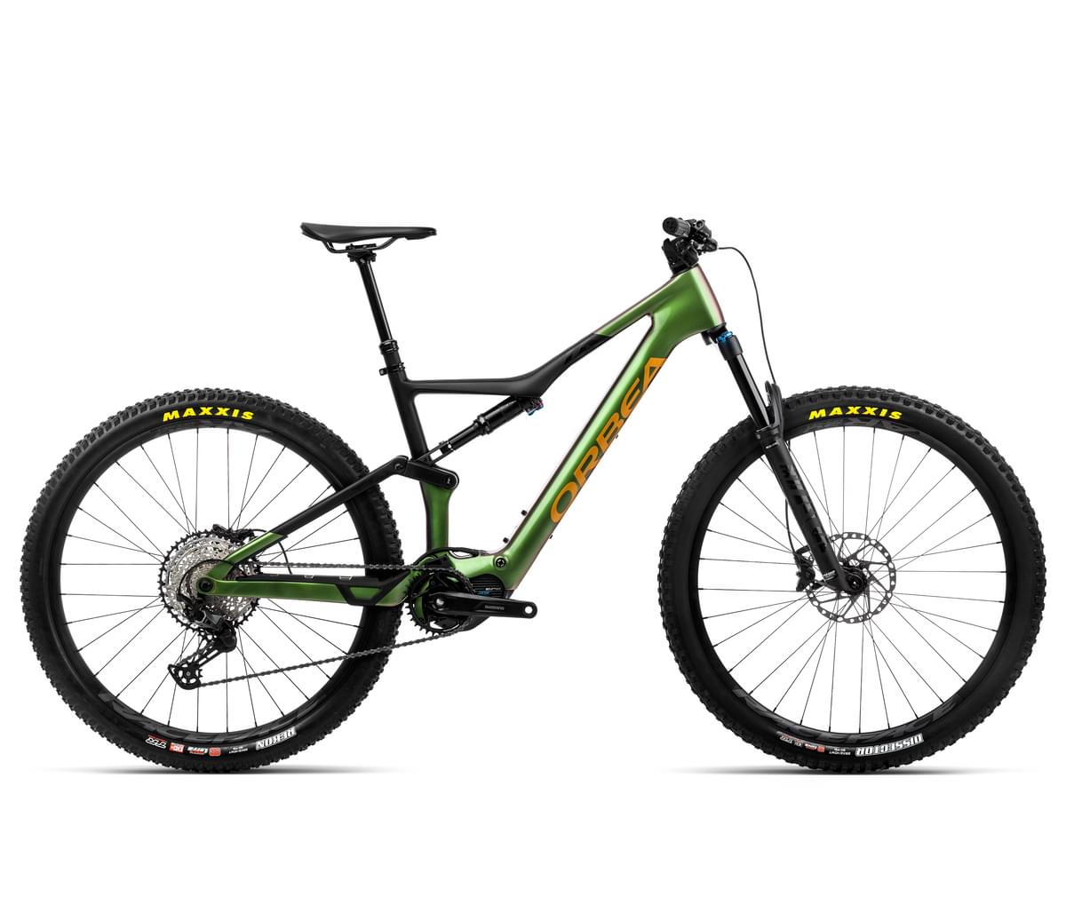 El MTB Orbea Rise M20 Grön/Svart