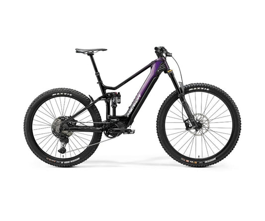 El MTB Merida eONE-SIXTY 8000 lila/svart