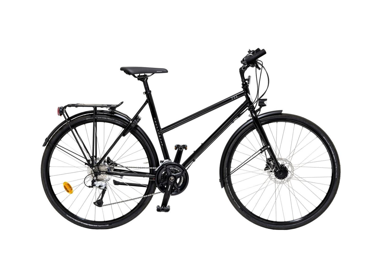Hybridcykel Skeppshult Pro Dam 18-Växlar Svart Spegel