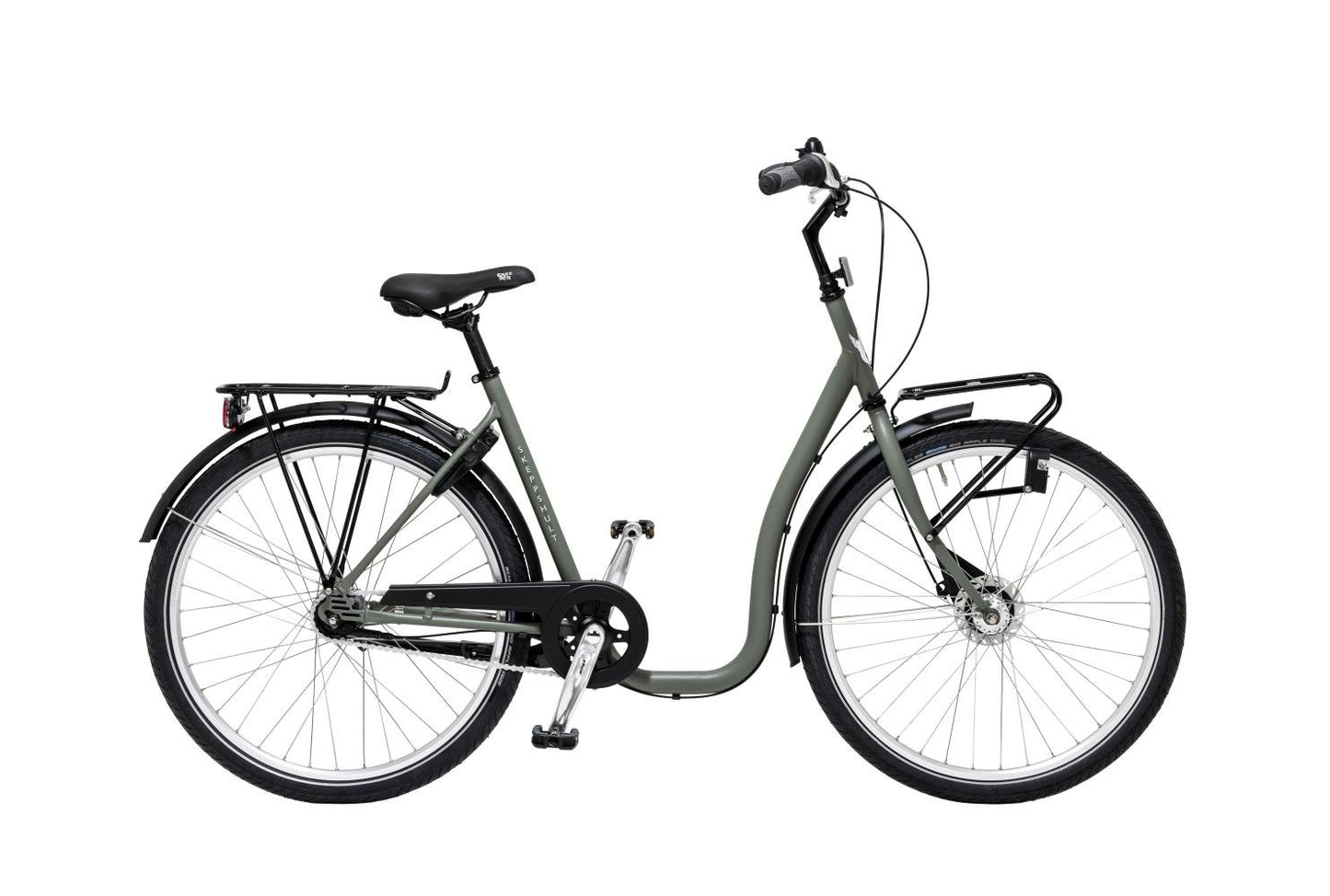 Damcykel Skeppshult Dela 7-Växlar Olivgrön