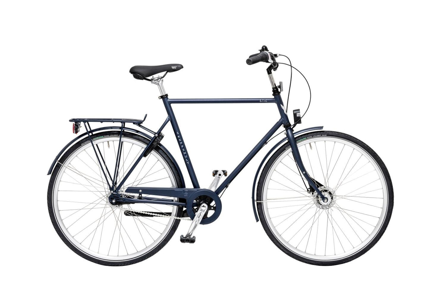 Herrcykel Skeppshult Stil 3-Växlar Blå Denim