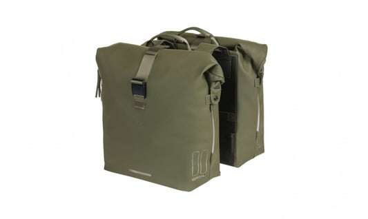 Packväska Basil BicycleBag SoHo Nordlicht Double MIK grön