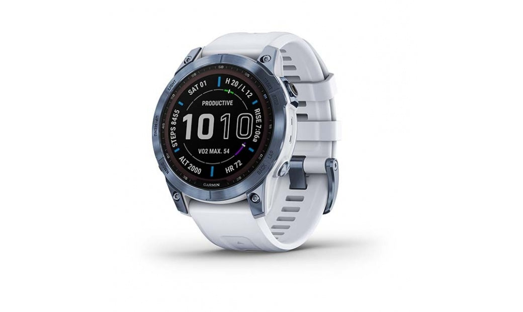 Träningsklocka Garmin Fenix 7 Sapphire Solar 47mm vit