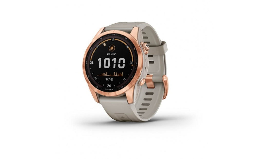 Träningsklocka Garmin Fenix 7S Solar 42mm sand