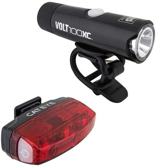 Belysningsset Cateye Volt 100 XC/Rapid Micro