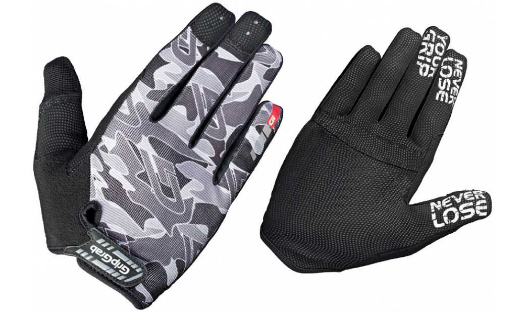 Handskar GripGrab Rebel Rugged Full Finger grå camo