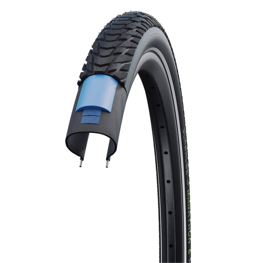 Cykeldäck Schwalbe Marathon E-Plus ADDIX E Smart DualGuard 37-622 (28x1.40") Svart/Reflex